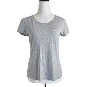Comptoir des Cotonniers Oversized Boxy T-Shirt XXS Gray Embroidered Baby Tee